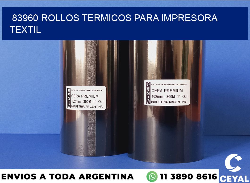 83960 rollos termicos para impresora textil
