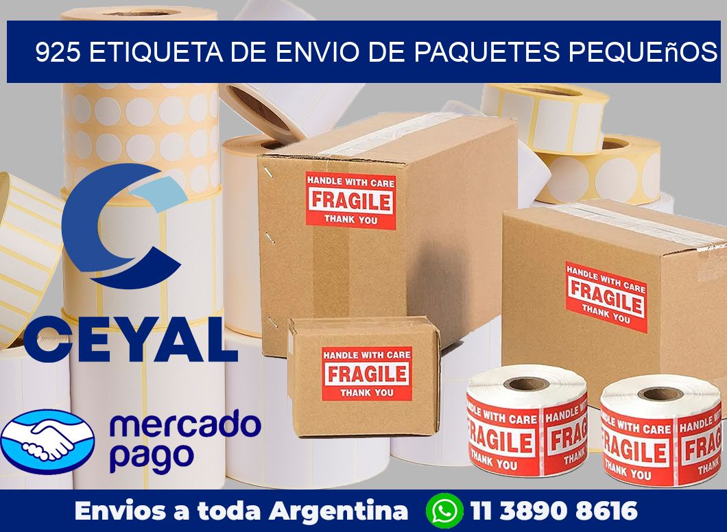 925 Etiqueta de envio de paquetes pequeños