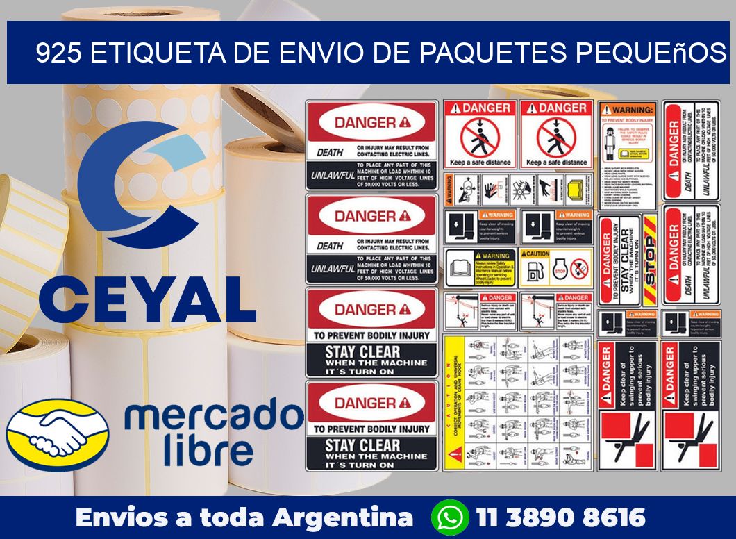 925 Etiqueta de envio de paquetes pequeños