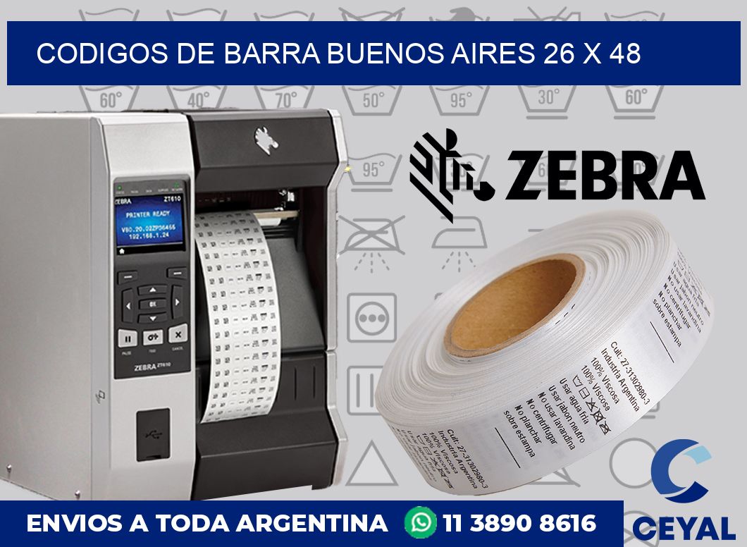 Codigos de barra Buenos Aires 26 x 48
