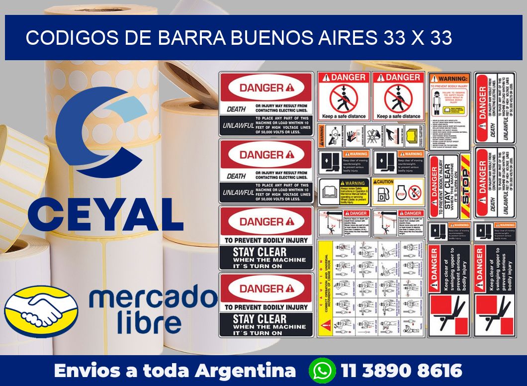 Codigos de barra Buenos Aires 33 x 33