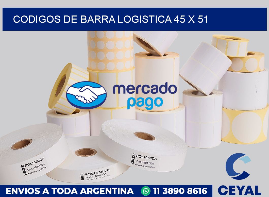 Codigos de barra logistica 45 x 51