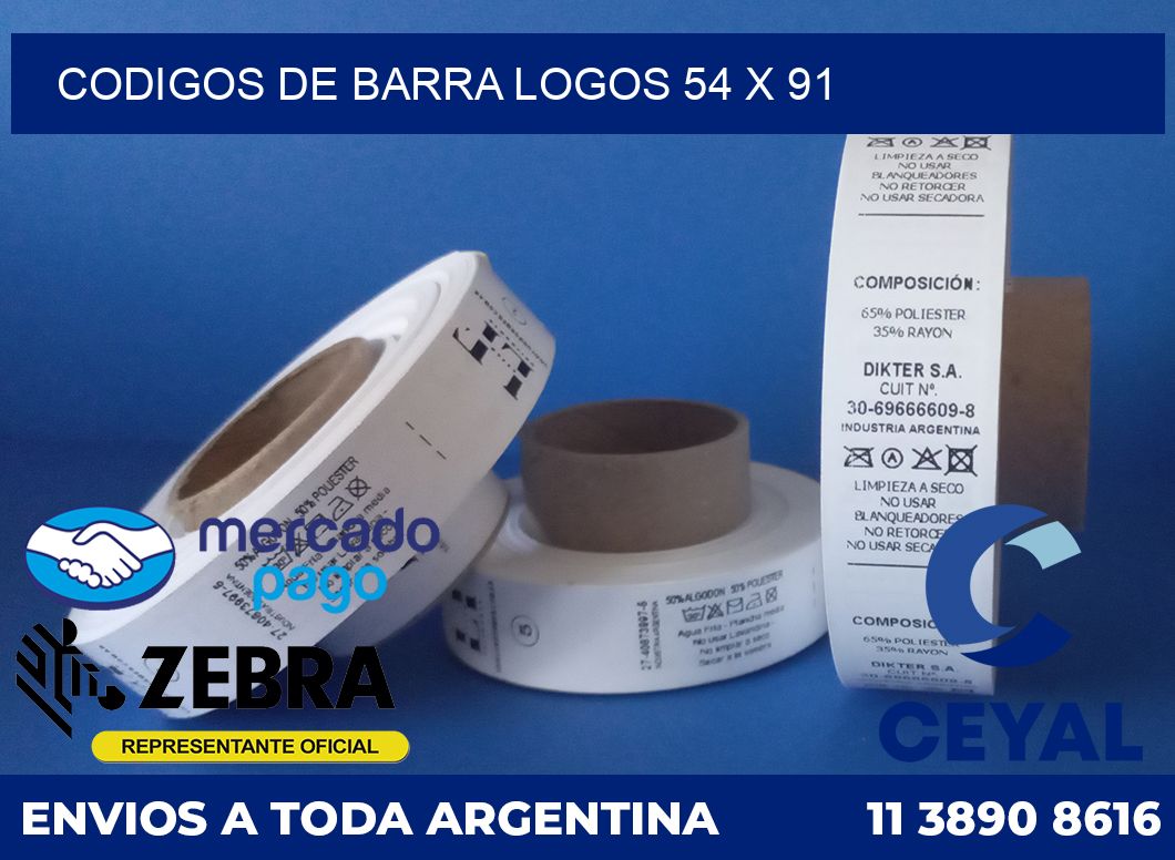 Codigos de barra logos 54 x 91