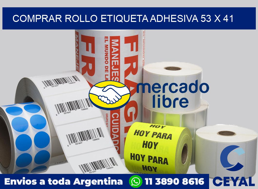Comprar rollo etiqueta adhesiva 53 x 41