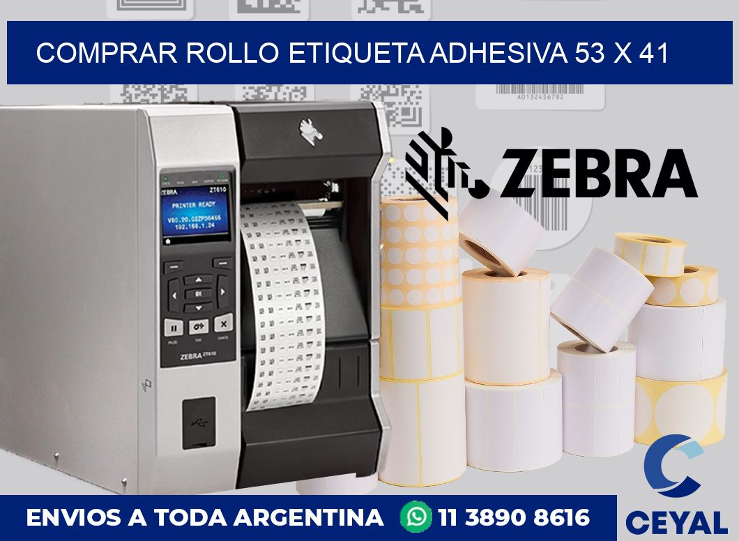 Comprar rollo etiqueta adhesiva 53 x 41