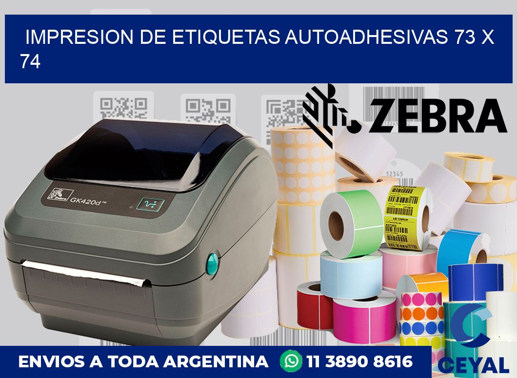 Impresion de etiquetas autoadhesivas 73 x 74
