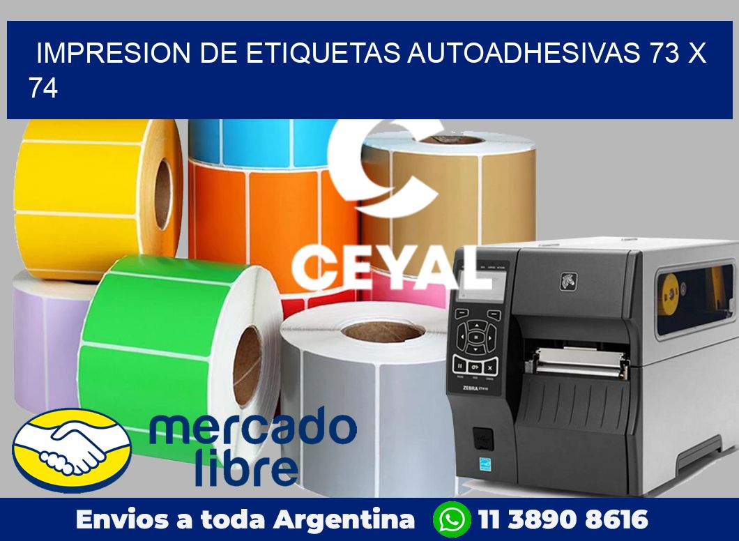 Impresion de etiquetas autoadhesivas 73 x 74