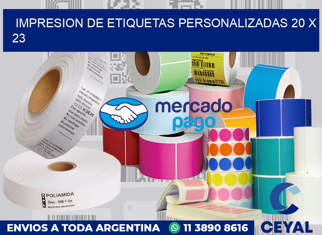 Impresion de etiquetas personalizadas 20 x 23