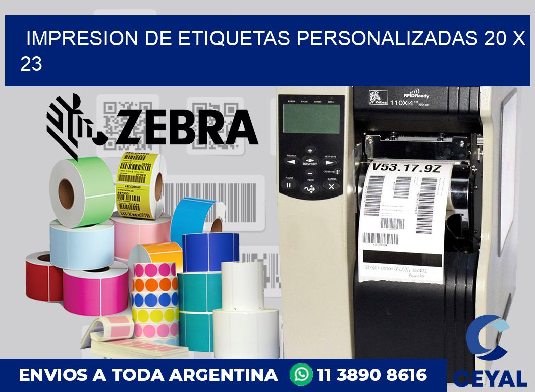 Impresion de etiquetas personalizadas 20 x 23