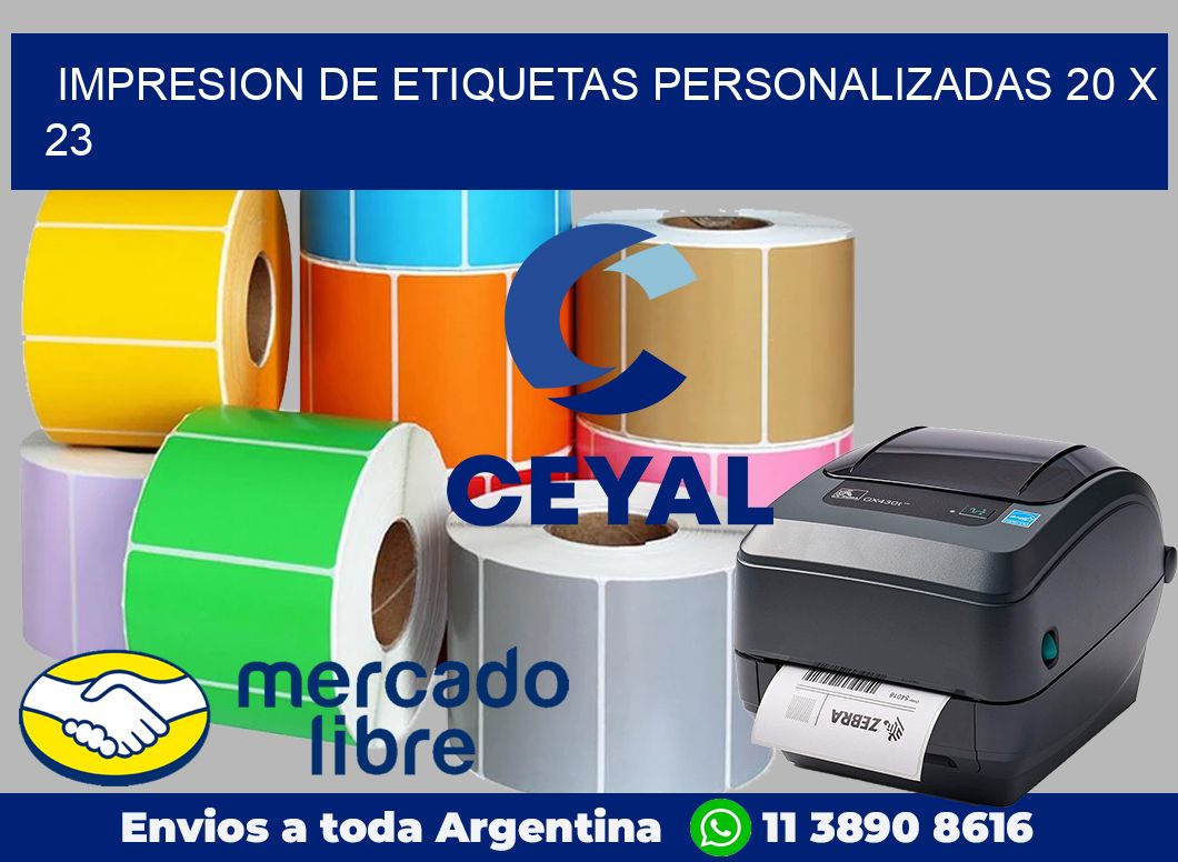 Impresion de etiquetas personalizadas 20 x 23