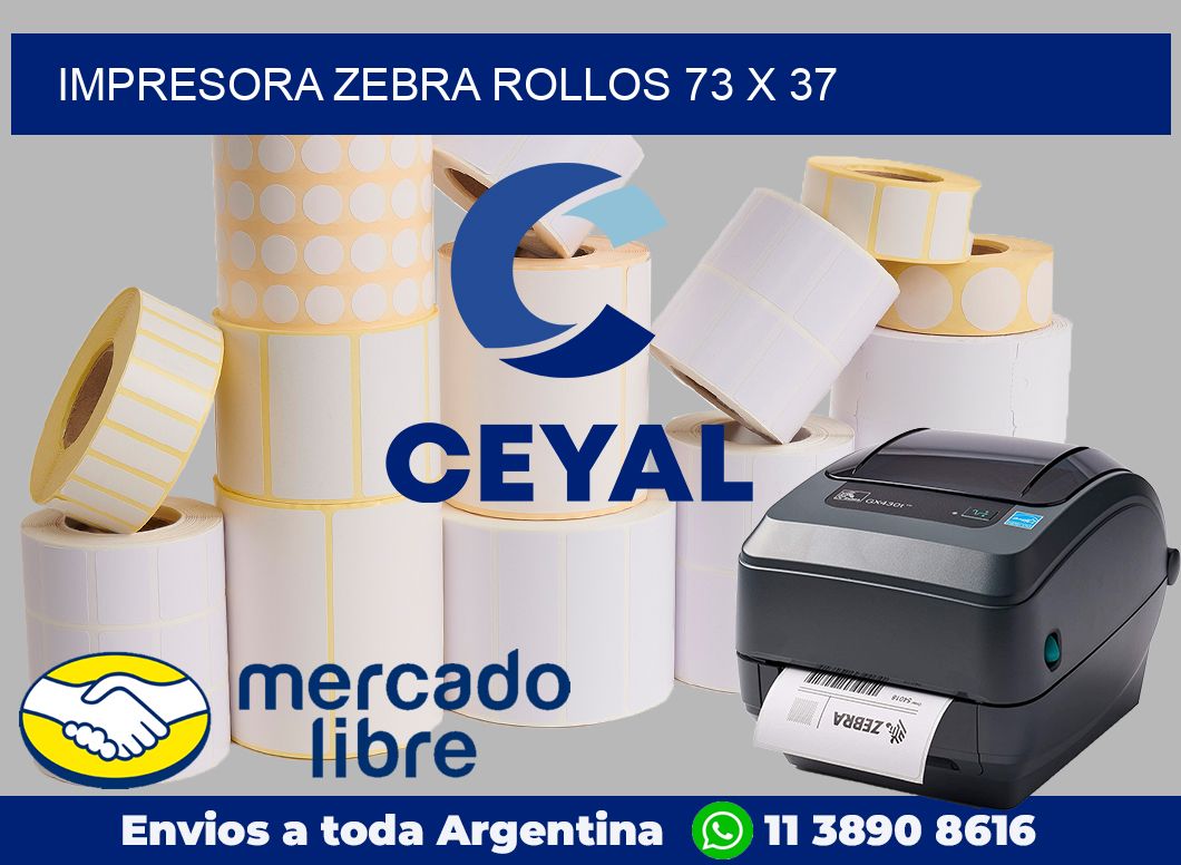 Impresora Zebra rollos 73 x 37