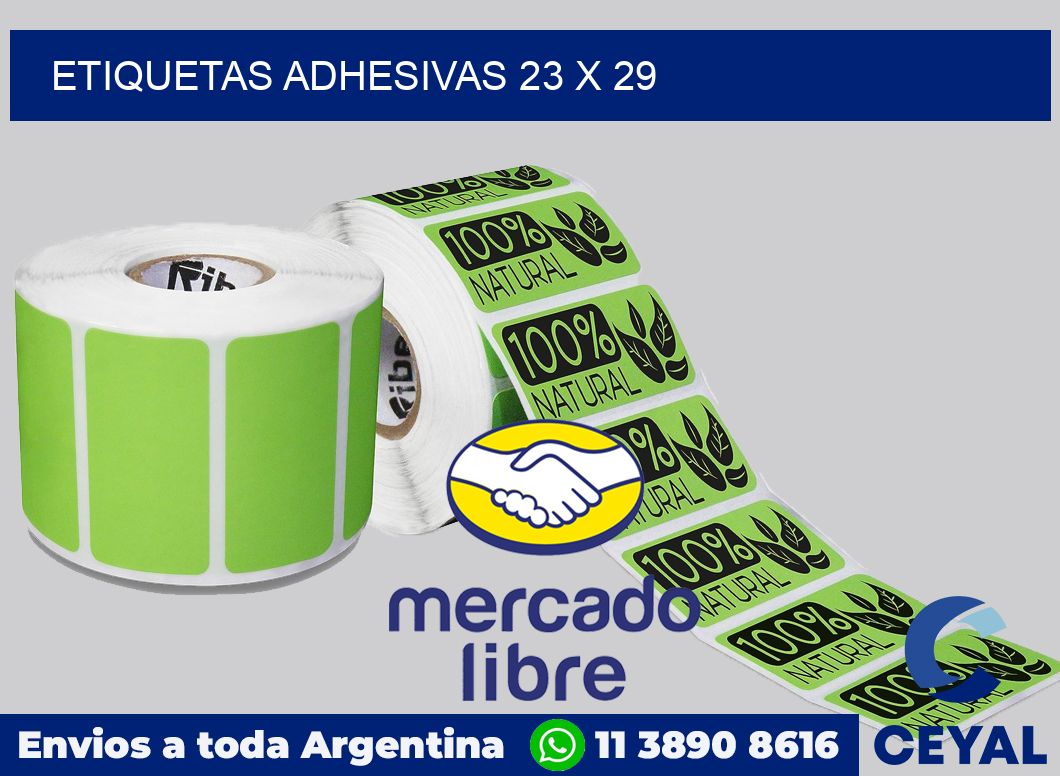 etiquetas adhesivas 23 x 29