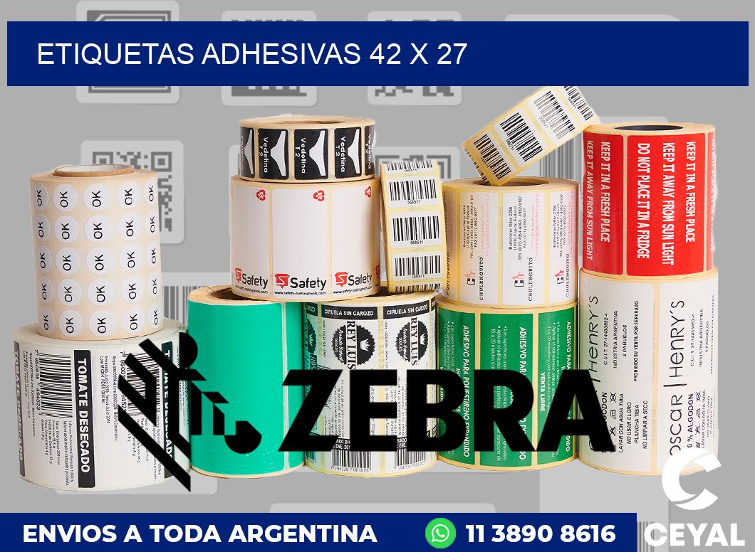 etiquetas adhesivas 42 x 27