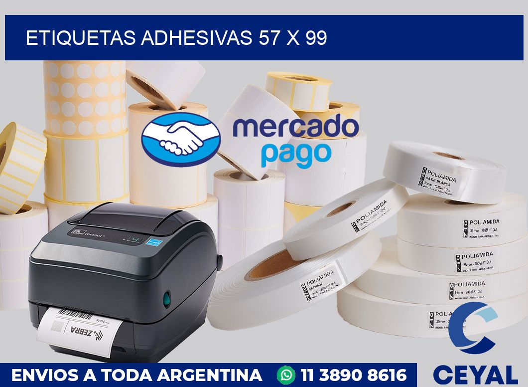 etiquetas adhesivas 57 x 99