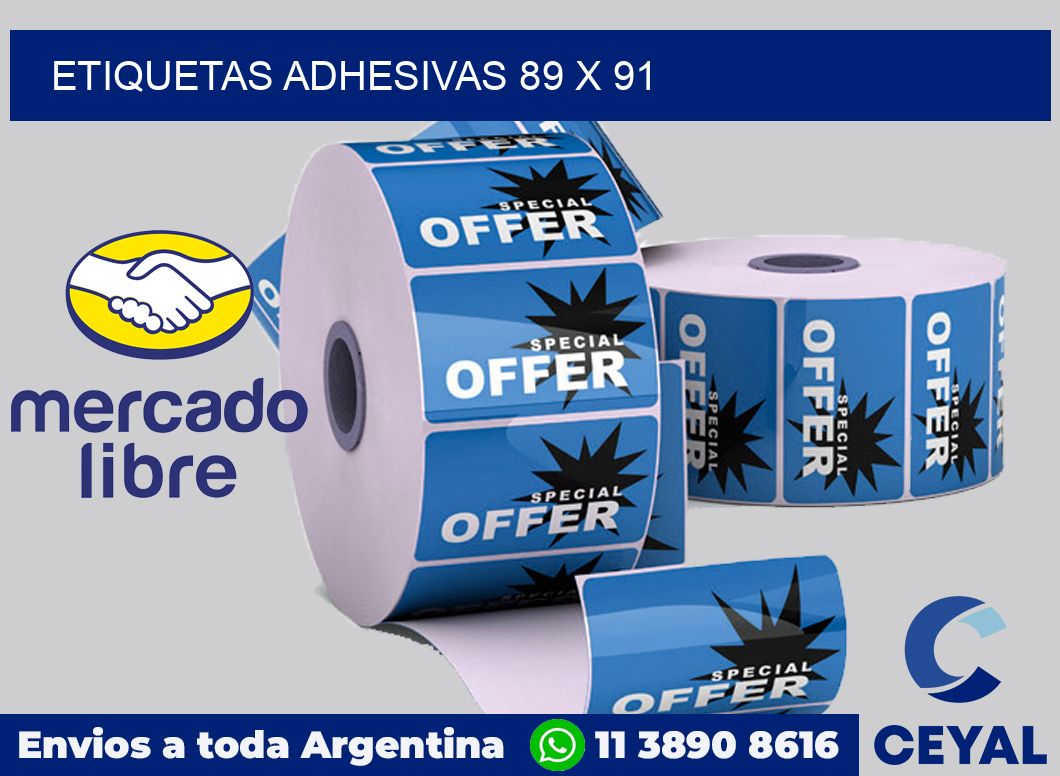 etiquetas adhesivas 89 x 91