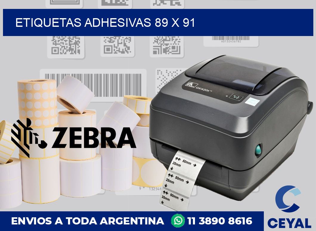 etiquetas adhesivas 89 x 91