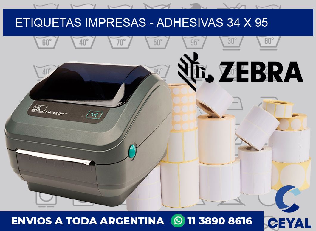 etiquetas impresas – Adhesivas 34 x 95