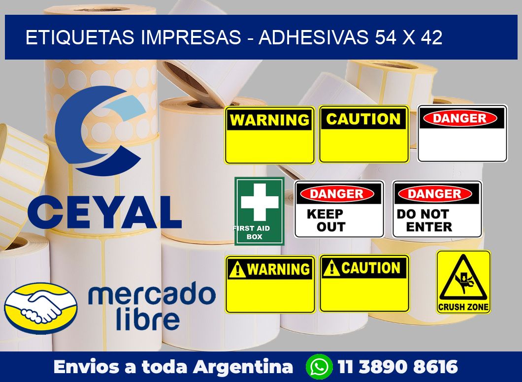etiquetas impresas – Adhesivas 54 x 42