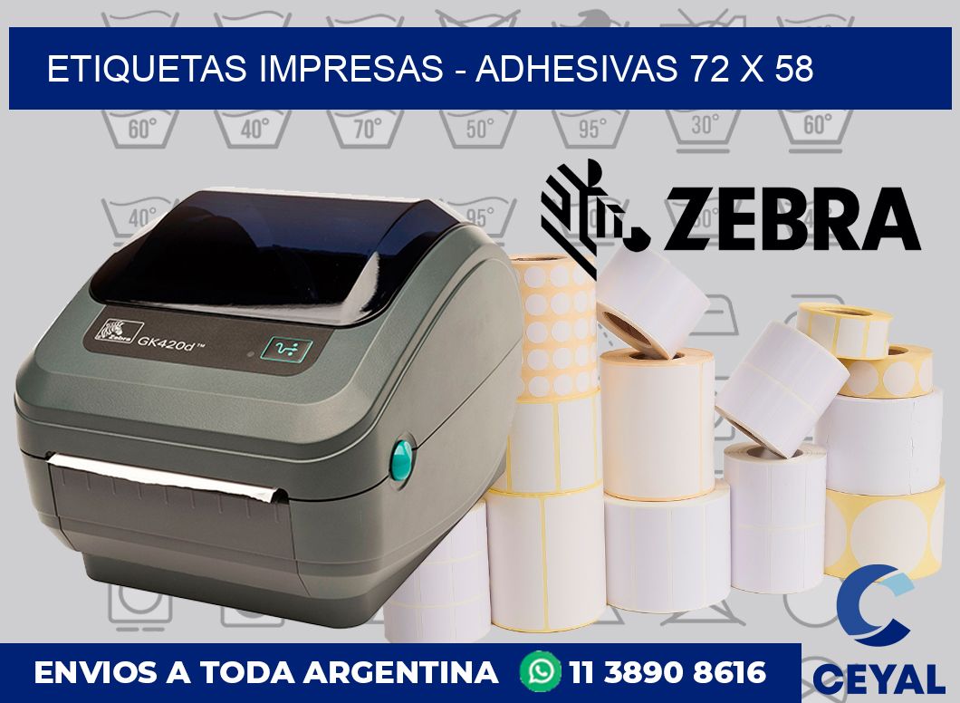 etiquetas impresas – Adhesivas 72 x 58