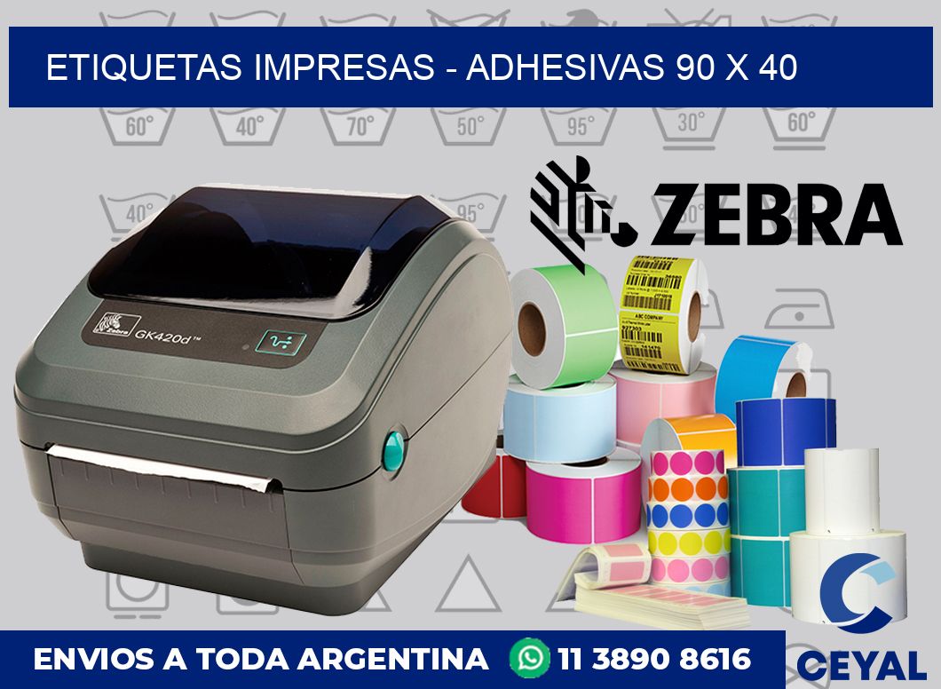 etiquetas impresas – Adhesivas 90 x 40