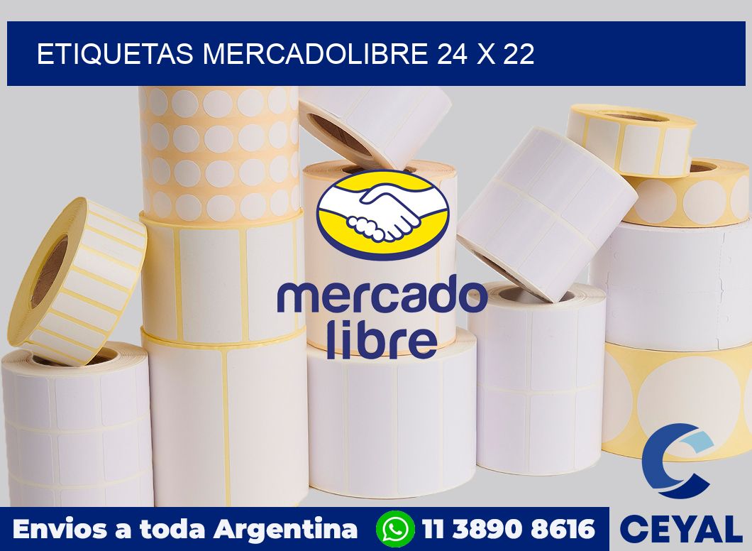 etiquetas mercadolibre 24 x 22