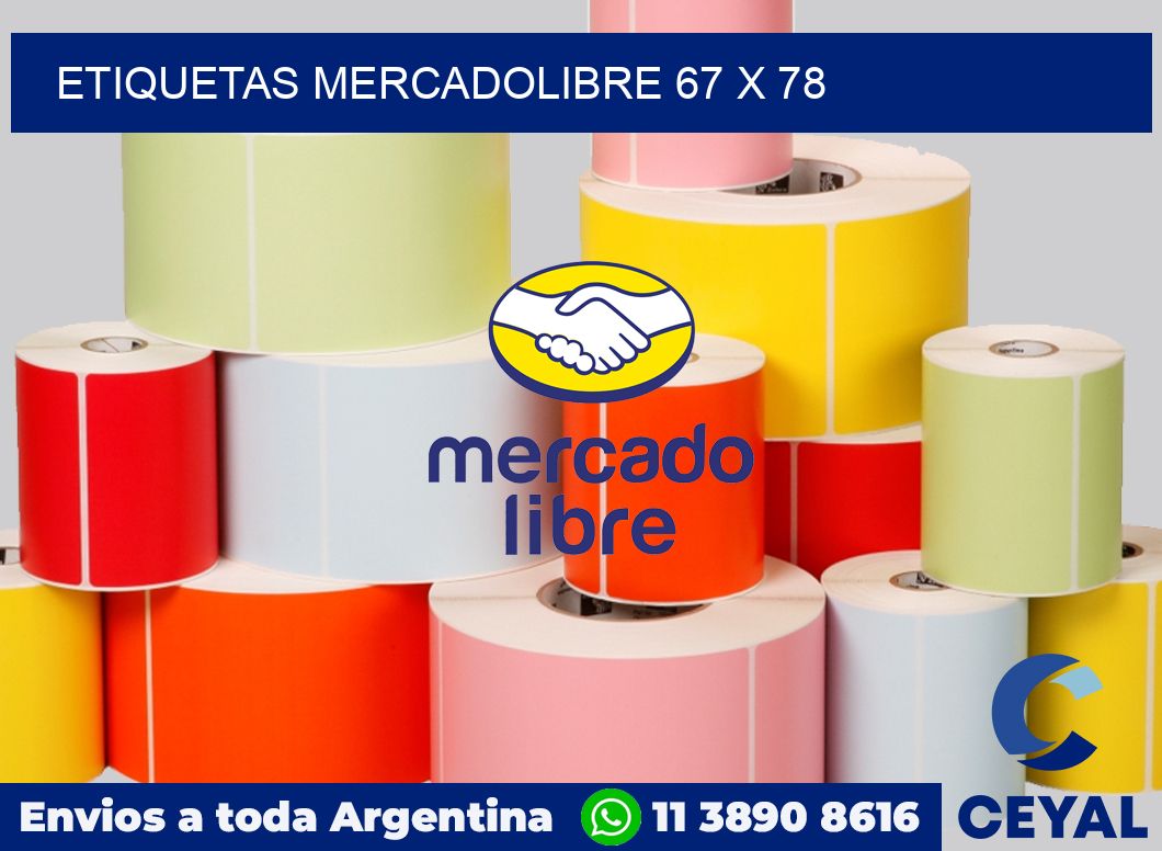 etiquetas mercadolibre 67 x 78