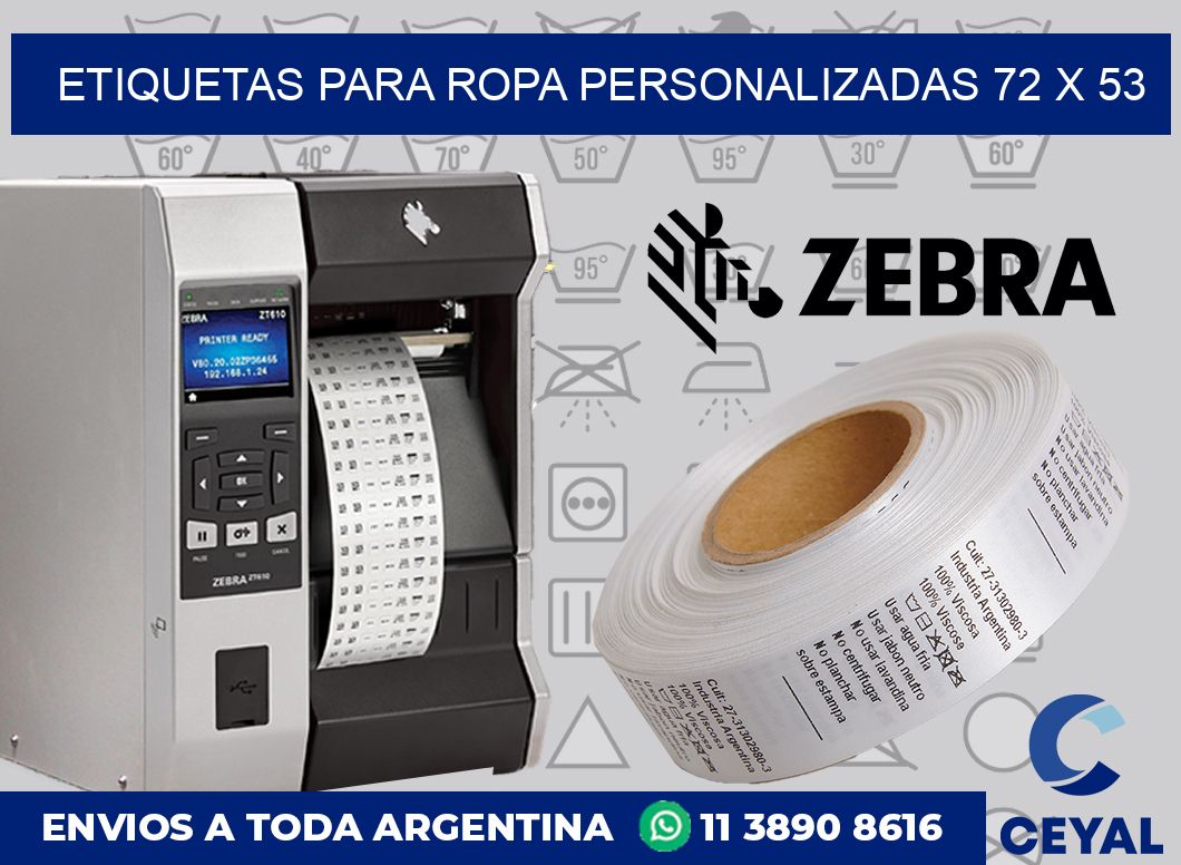 etiquetas para ropa personalizadas 72 x 53