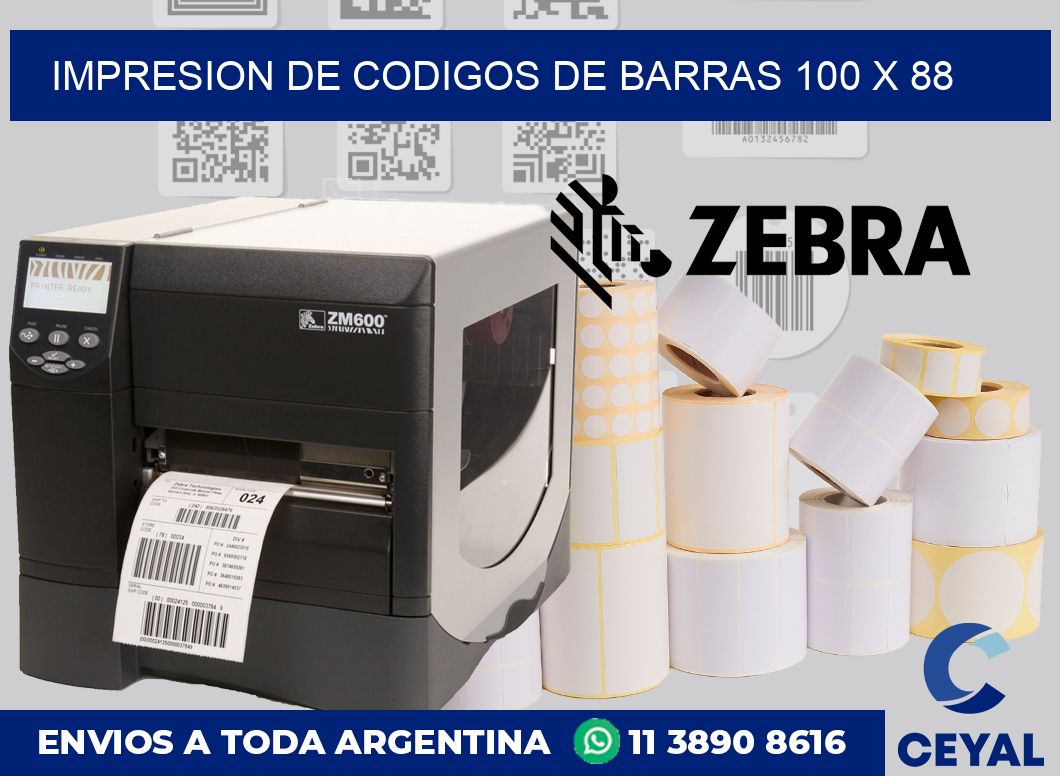impresion de codigos de barras 100 x 88