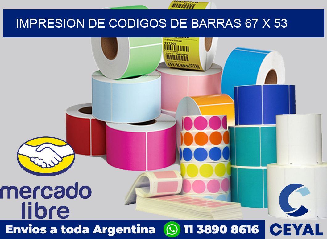 impresion de codigos de barras 67 x 53