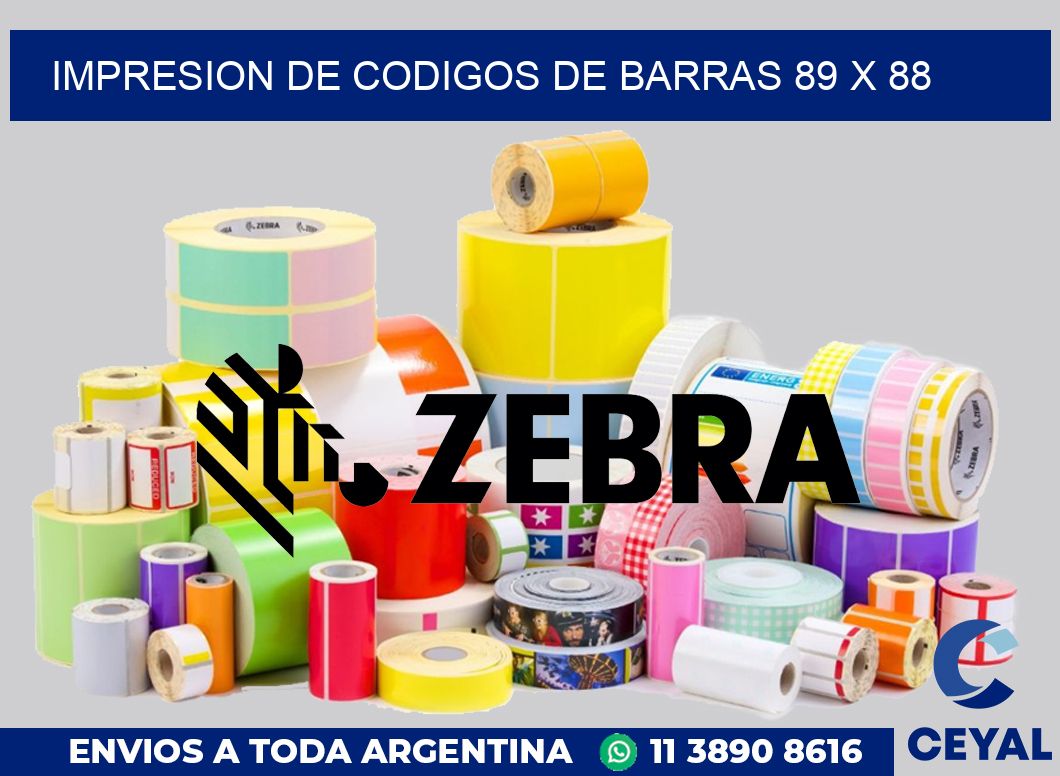 impresion de codigos de barras 89 x 88