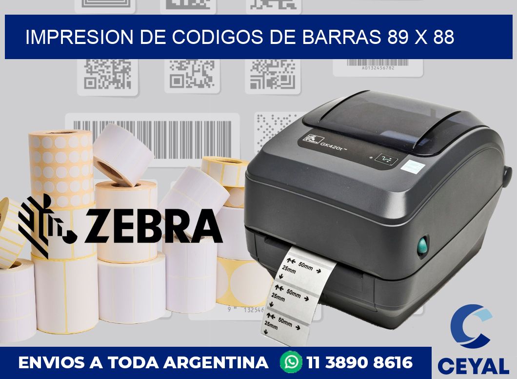 impresion de codigos de barras 89 x 88