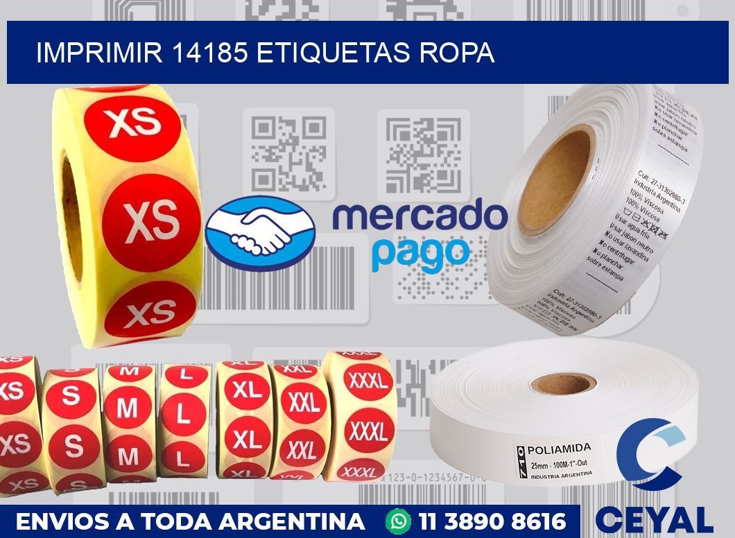 imprimir 14185 etiquetas ropa
