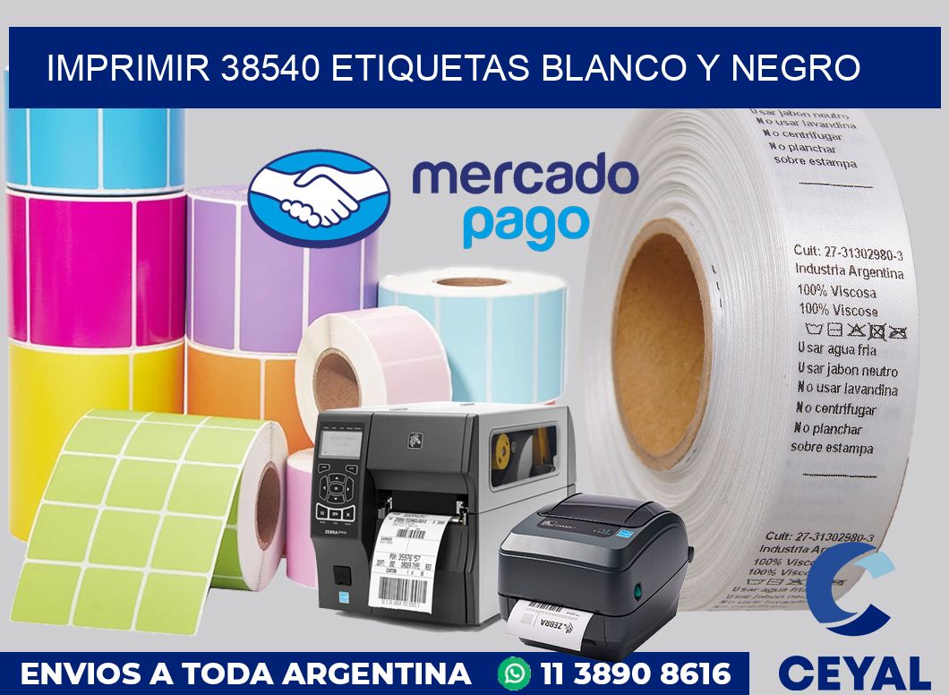 imprimir 38540 etiquetas blanco y negro