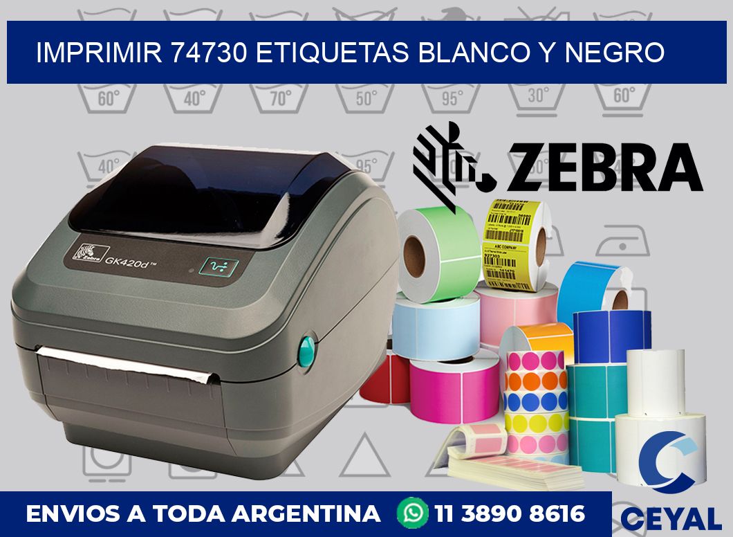 imprimir 74730 etiquetas blanco y negro