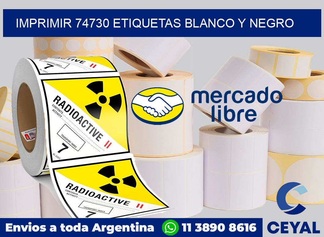 imprimir 74730 etiquetas blanco y negro