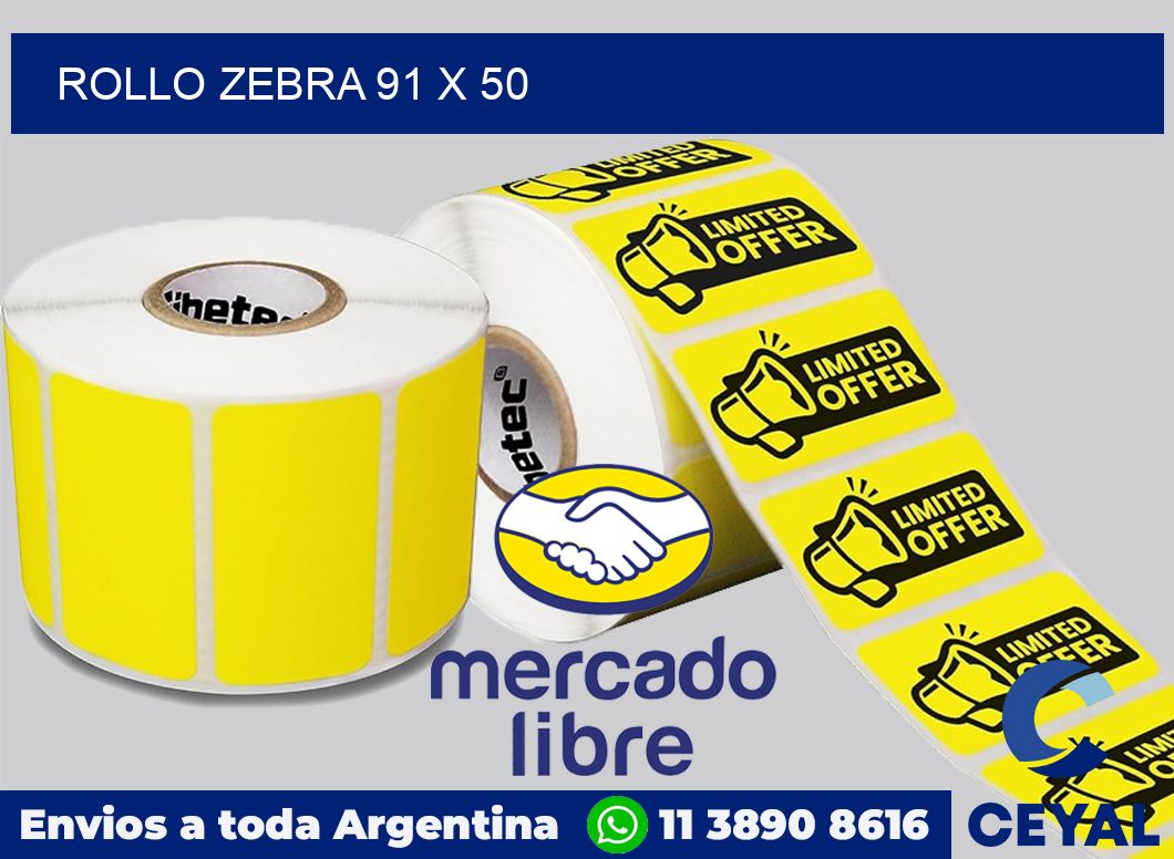 rollo zebra 91 x 50