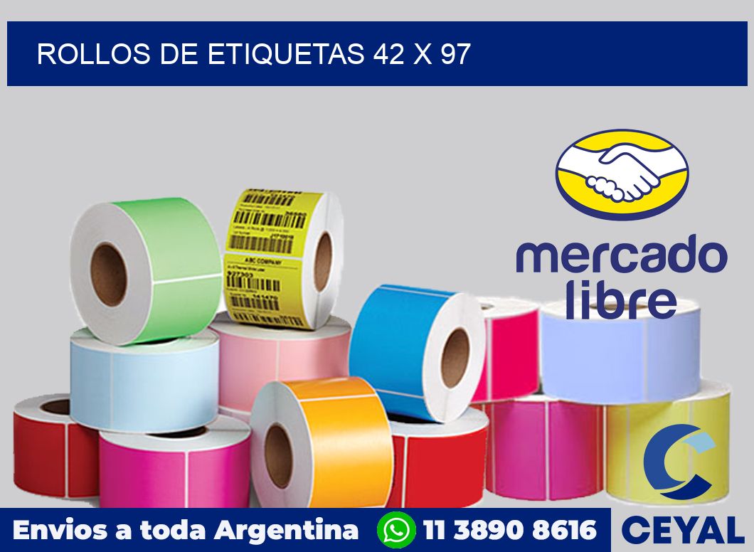 rollos de etiquetas 42 x 97