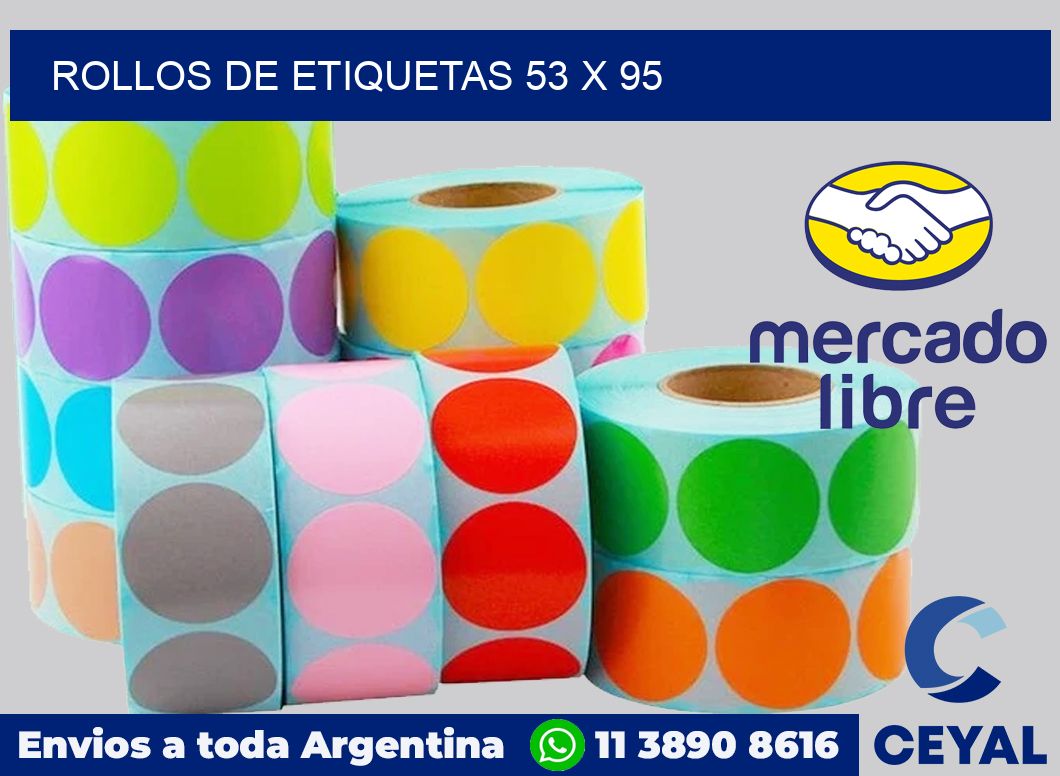 rollos de etiquetas 53 x 95