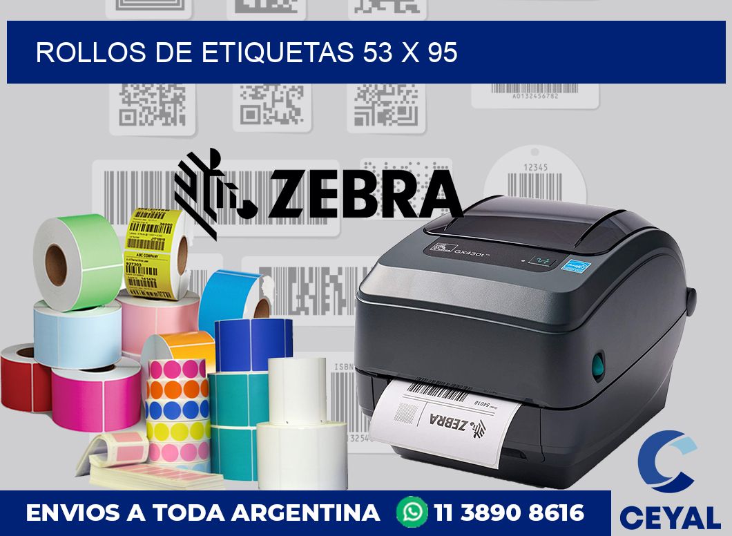 rollos de etiquetas 53 x 95