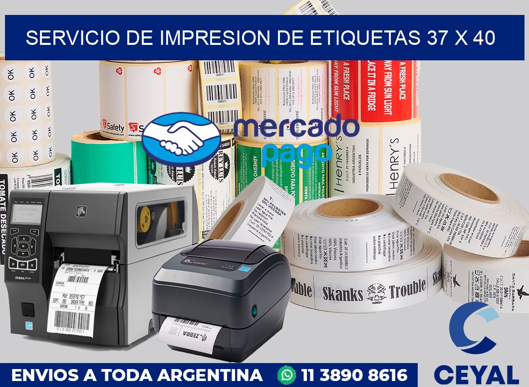 servicio de impresion de etiquetas 37 x 40