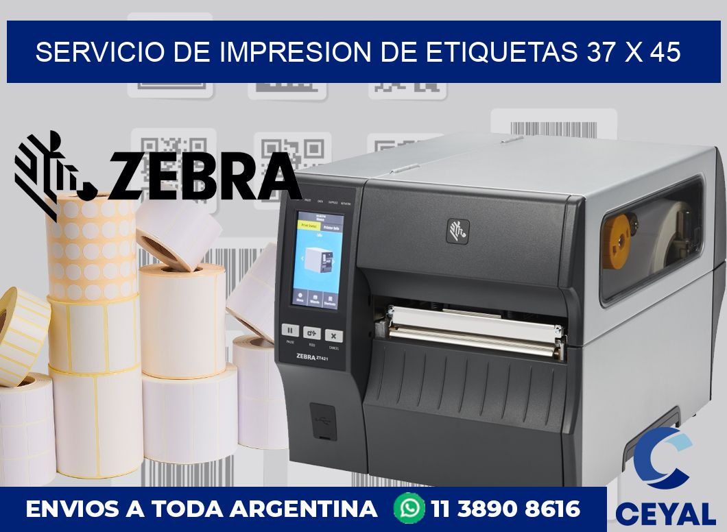 servicio de impresion de etiquetas 37 x 45