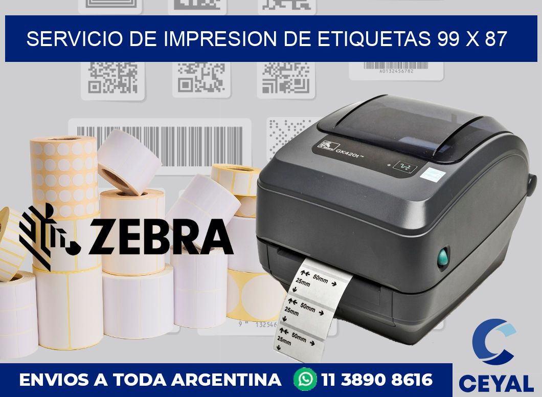 servicio de impresion de etiquetas 99 x 87