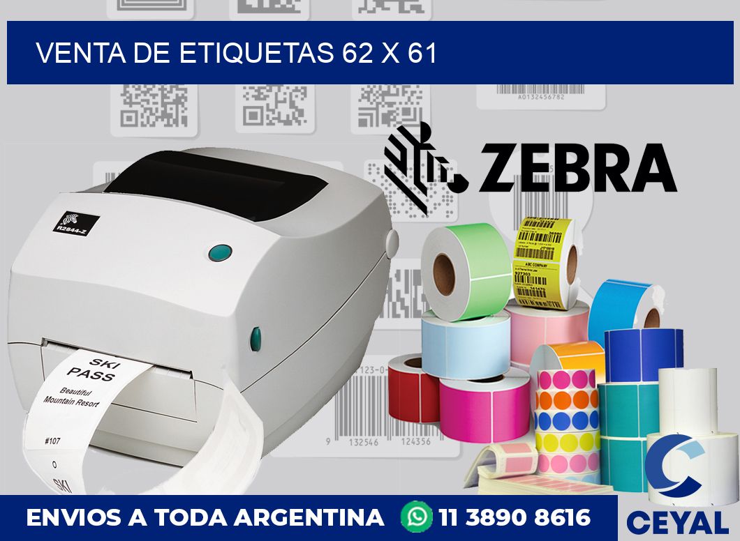 venta de etiquetas 62 x 61