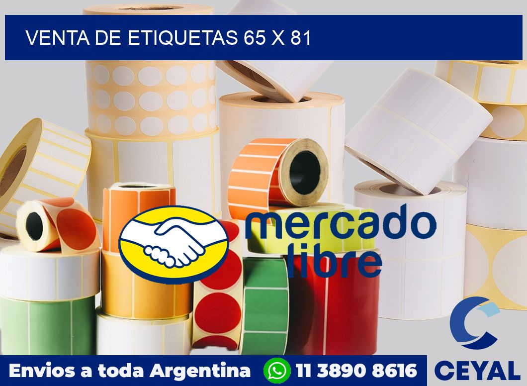 venta de etiquetas 65 x 81