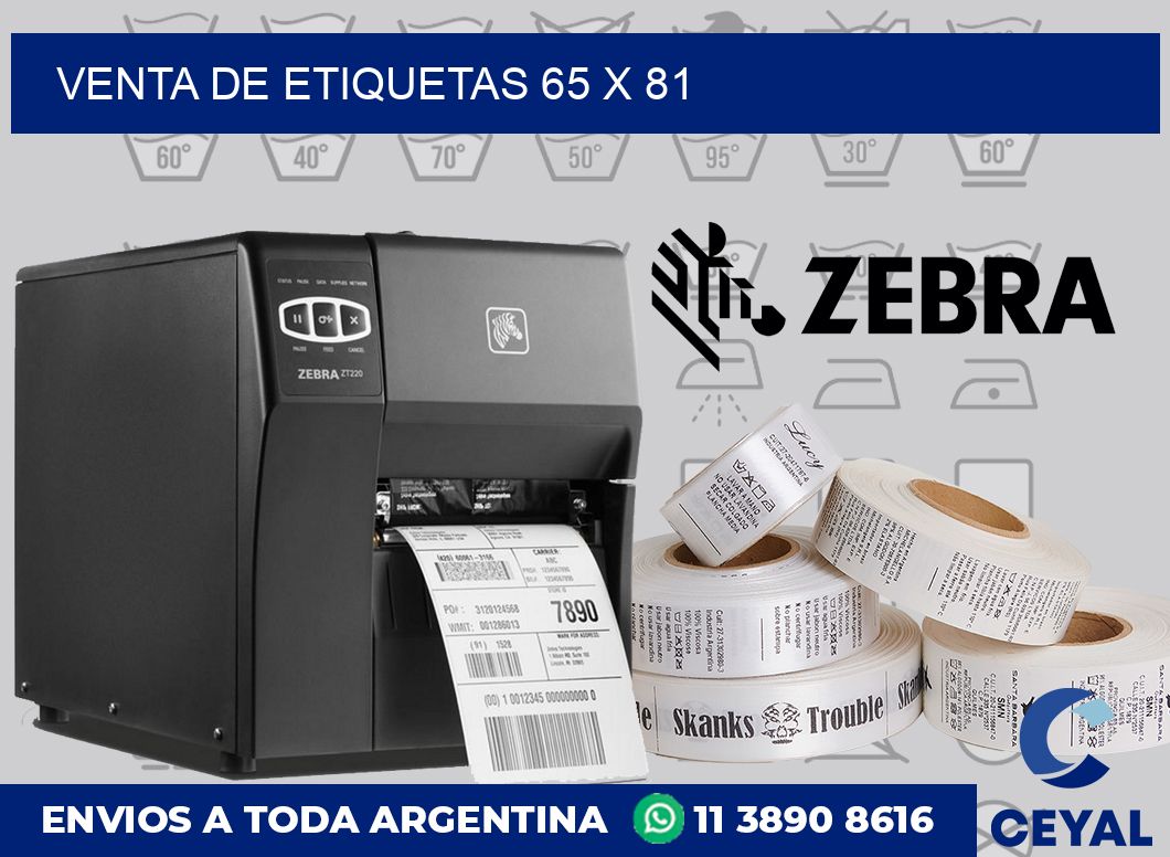 venta de etiquetas 65 x 81