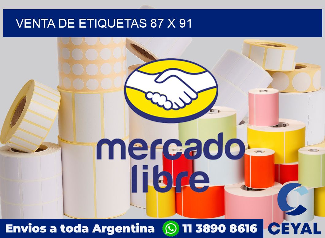 venta de etiquetas 87 x 91