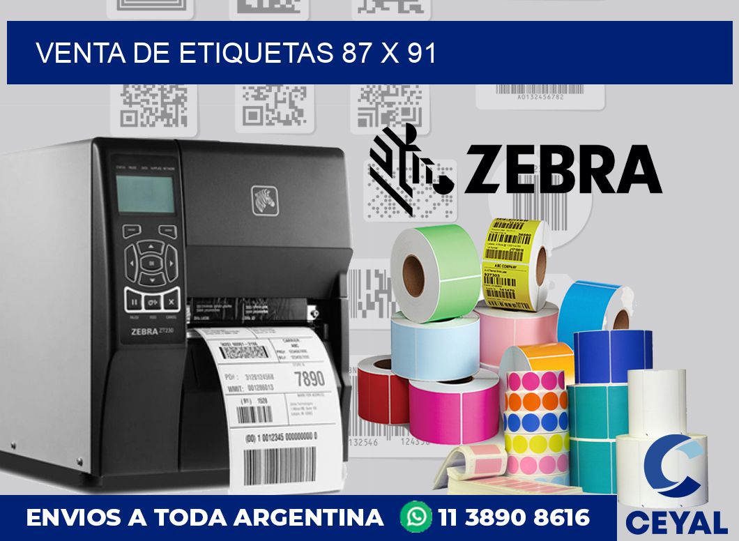 venta de etiquetas 87 x 91