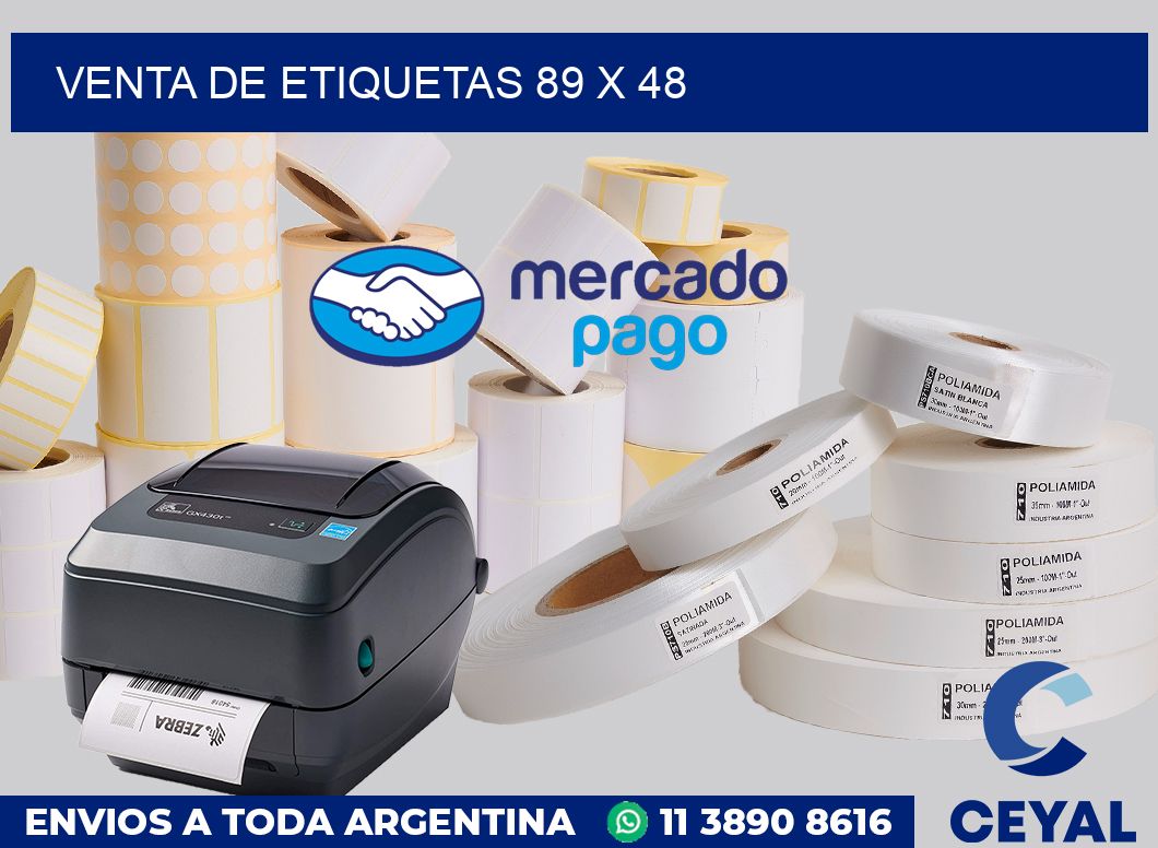 venta de etiquetas 89 x 48