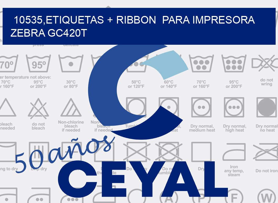 10535,etiquetas + ribbon para impresora zebra GC420T