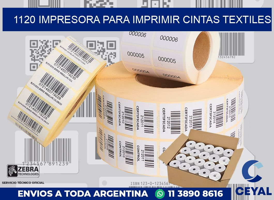 1120 IMPRESORA PARA IMPRIMIR CINTAS TEXTILES